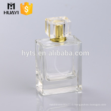 Parfum de bouteilles vides de verre de forme carrée de 100ml